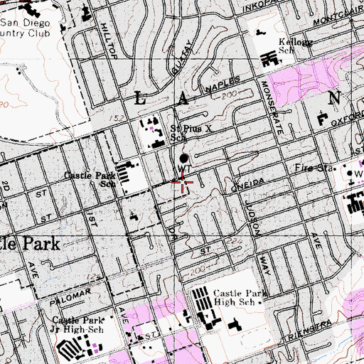 Topographic Map of Judson Reservoir (historical), CA