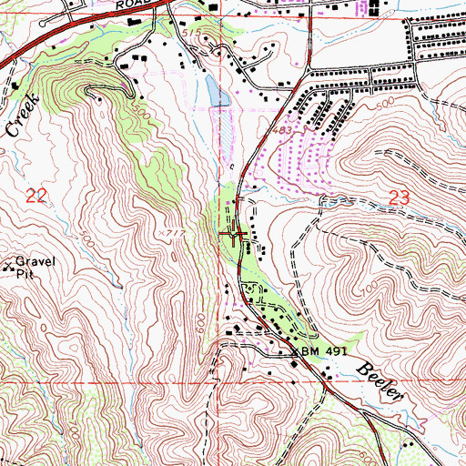 Topographic Map of Poway Grove Park, CA