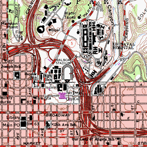 Topographic Map of Resthaven School (historical), CA