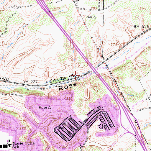 Topographic Map of Selwyn (historical), CA