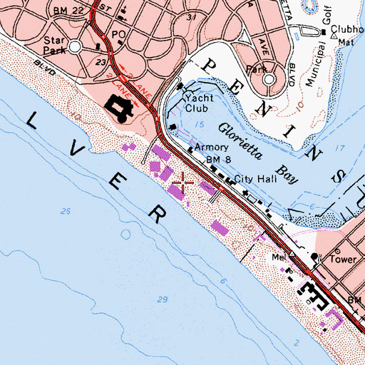 Topographic Map of Tent City (historical), CA