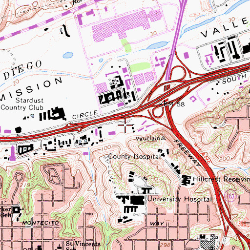 Topographic Map of Valley View School (historical), CA