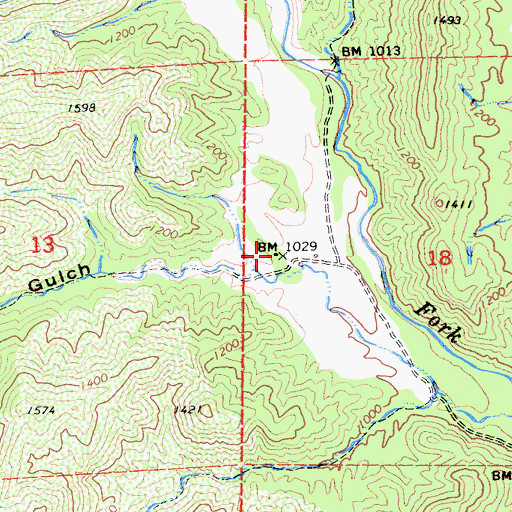 Topographic Map of Brown Place, CA