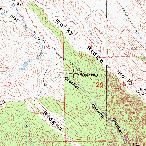 Topographic Map of Burrill Homestead (historical), CA