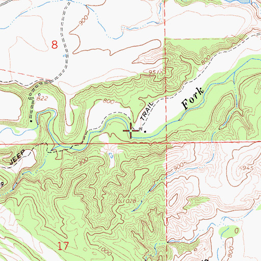 Topographic Map of Fowler Place, CA