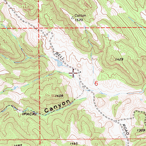 Topographic Map of Gilliam Place, CA
