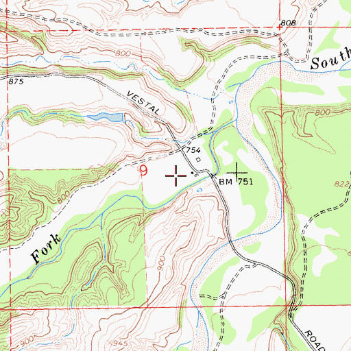 Topographic Map of Hercraff Place, CA