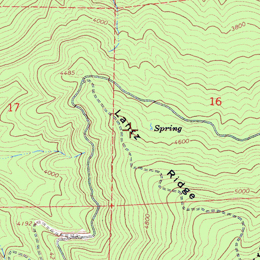 Topographic Map of Lantz Cabin (historical), CA