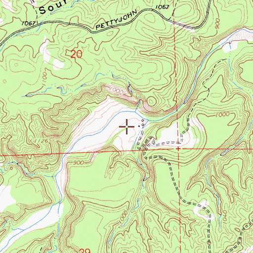 Topographic Map of McCartney Place, CA