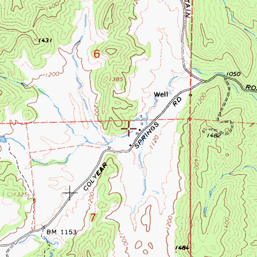 Topographic Map of Miller Ranch, CA