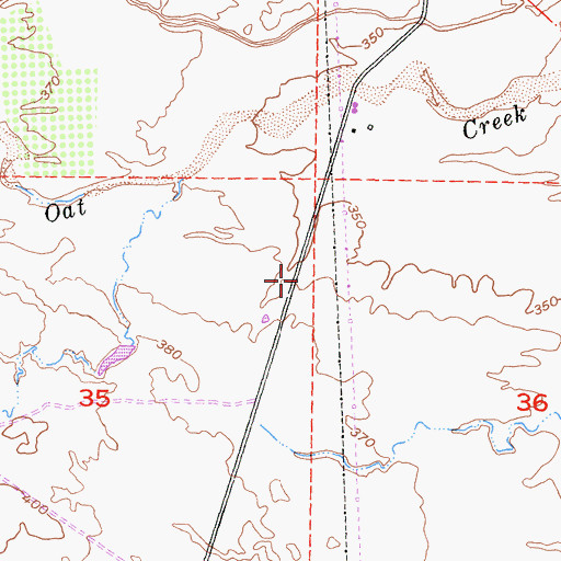 Topographic Map of Oat Creek School (historical), CA