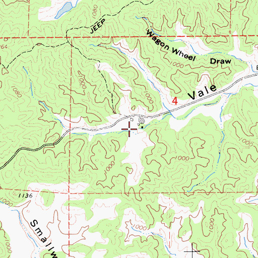 Topographic Map of Saunders Place, CA