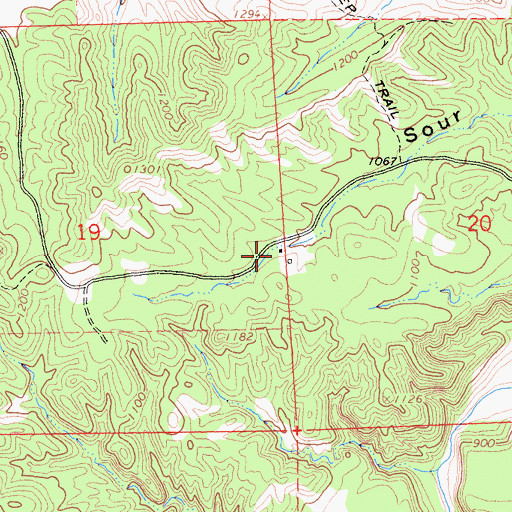 Topographic Map of Swain Place, CA