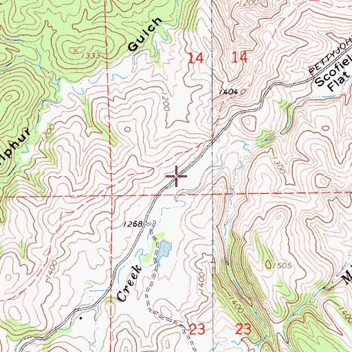 Topographic Map of Van Horn Flat, CA