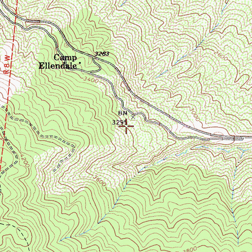 Topographic Map of Drew Cabin (historical), CA