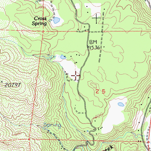 Topographic Map of Cache Creek Rancheria (historical), CA