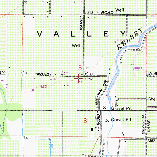 Topographic Map of Kelsey Creek School (historical), CA