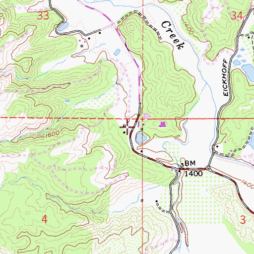 Topographic Map of Liberty School (historical), CA