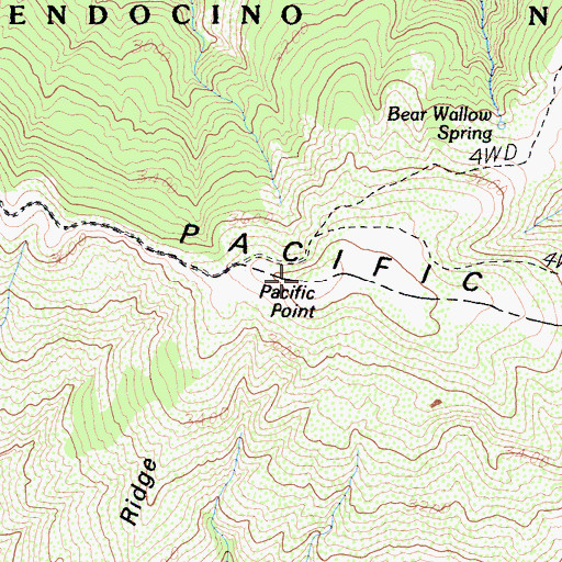 Topographic Map of Pacific Point Guard Station (historical), CA