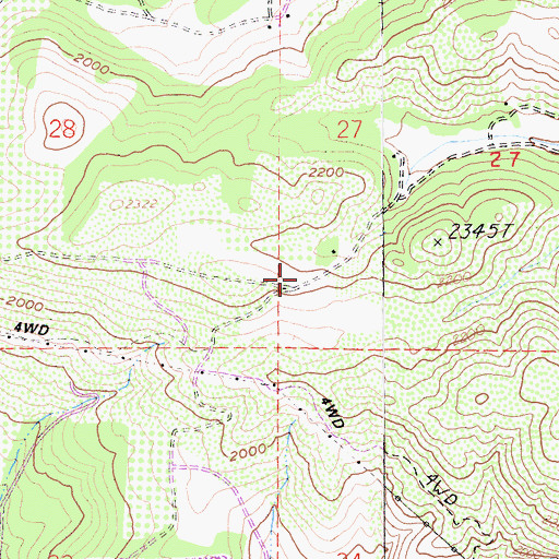 Topographic Map of Pluth Ranch (historical), CA