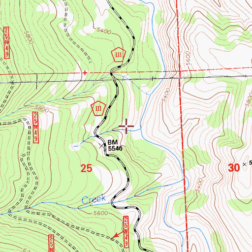 Topographic Map of Abbey Bridge Guard Station (historical), CA
