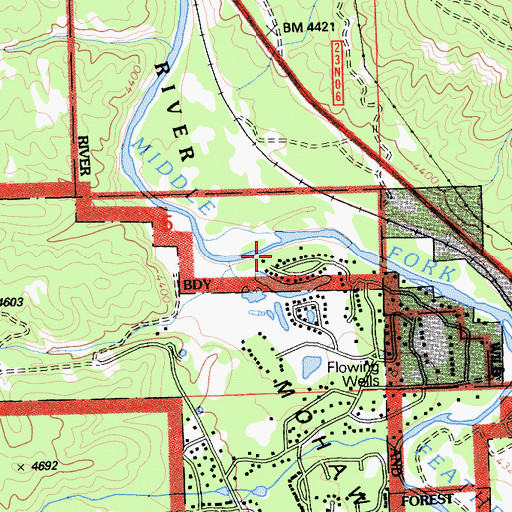 Topographic Map of Mohawk Boys Camp, CA