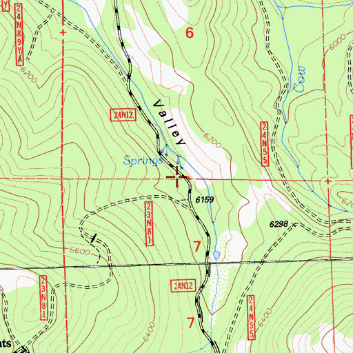 Topographic Map of Threemile Guard Station (historical), CA