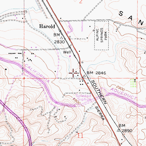 Topographic Map of Alpine, CA