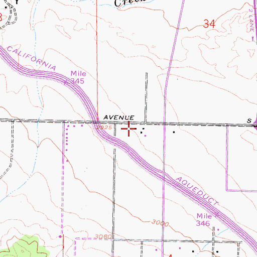 Topographic Map of Lakeview, CA