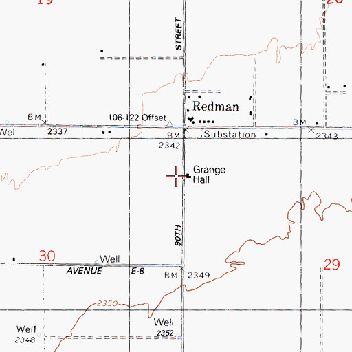 Topographic Map of Redman School (historical), CA