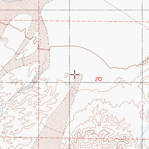Topographic Map of Baxter Wash, CA