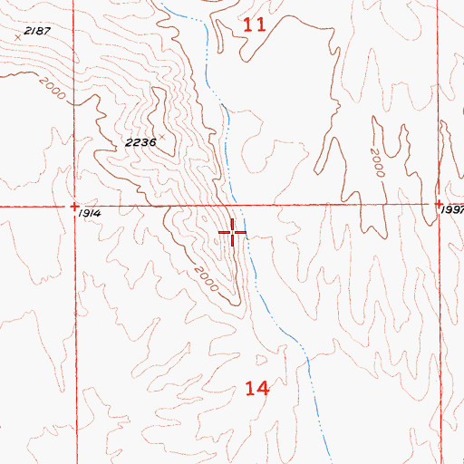 Topographic Map of Bristol Mountains Wash, CA