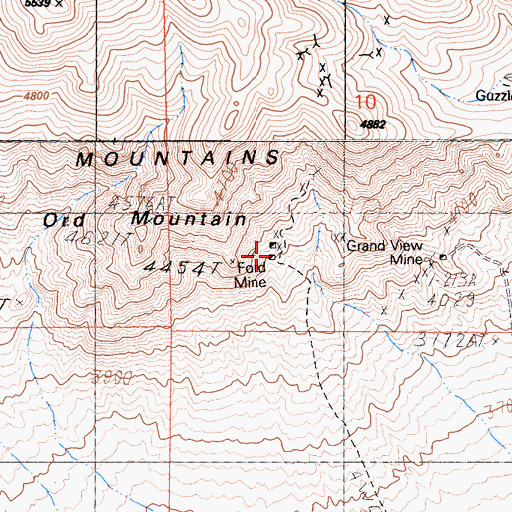 Topographic Map of Ford Mine, CA