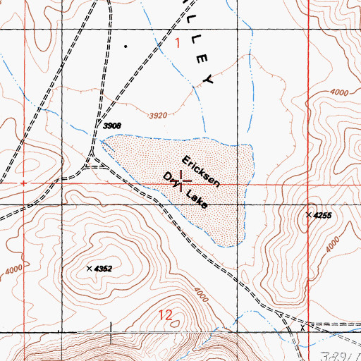Topographic Map of Ericksen Dry Lake, CA