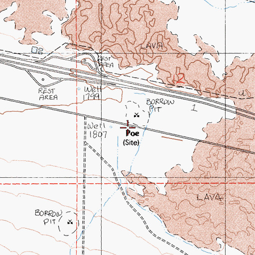 Topographic Map of Poe (historical), CA