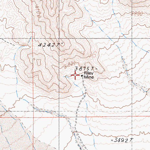 Topographic Map of Riley Mine, CA