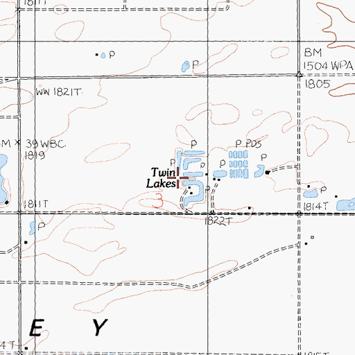 Topographic Map of Twin Lakes, CA