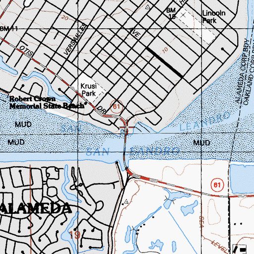 Topographic Map of Aeolian Yacht Club, CA