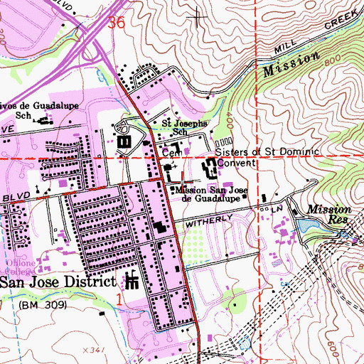 Topographic Map of Oroysom, CA