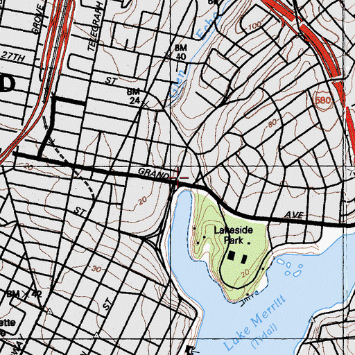 Topographic Map of Veterans Memorial Building, CA