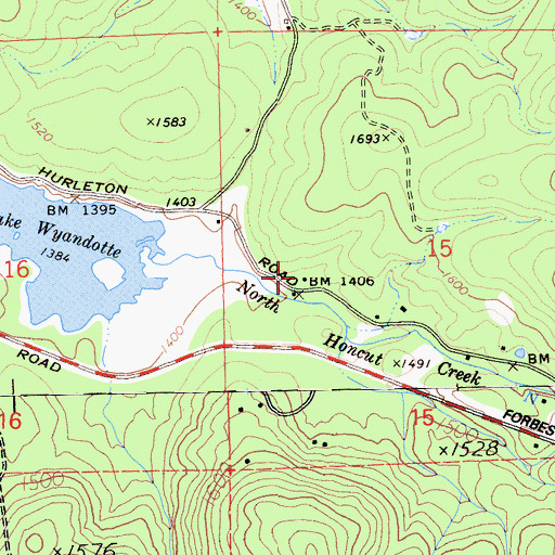 Topographic Map of Atkins School (historical), CA