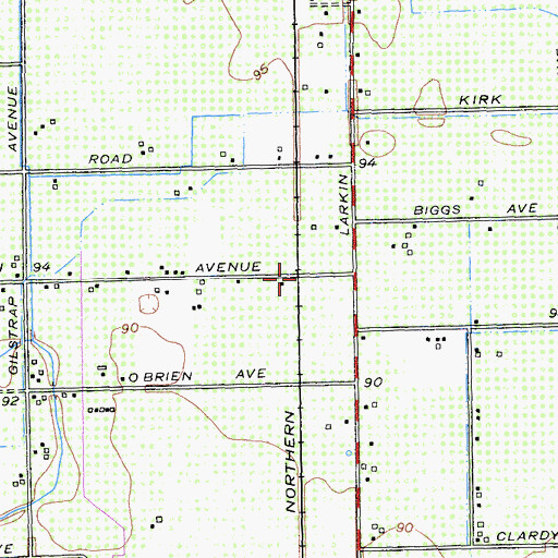 Topographic Map of Gridley Colony Number Two (historical), CA