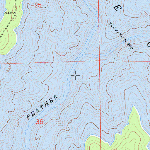 Topographic Map of Land (historical), CA