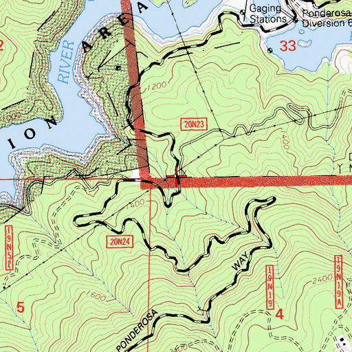 Topographic Map of Midas Mine, CA