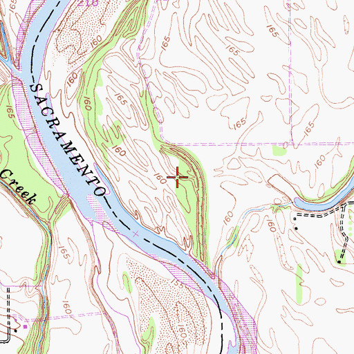 Topographic Map of Missouri Bend, CA