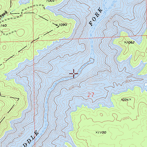 Topographic Map of Montgomery Bar, CA