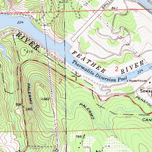 Topographic Map of Quartz (historical), CA