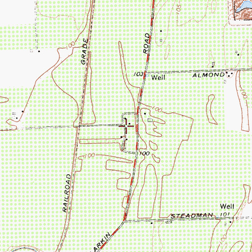 Topographic Map of Richland (historical), CA