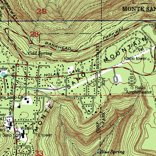 Topographic Map of Green Grove Post Office, AL