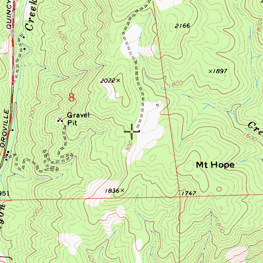 Topographic Map of Schaefer Ranch, CA